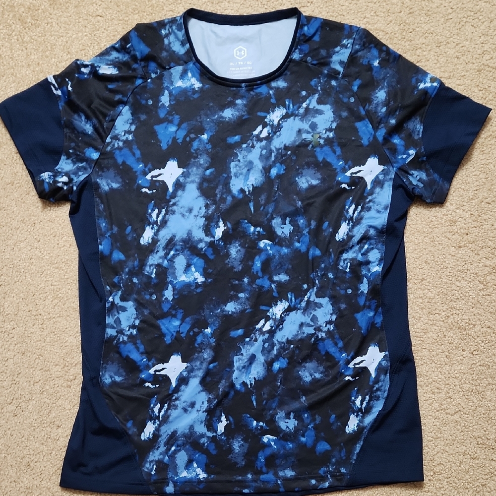 Under Armour Blue and Black Rush Tee